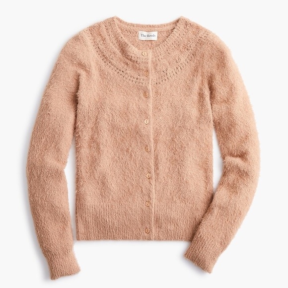 NWT The Reeds X J. Crew Fuzzy Cardigan Sweater - Picture 1 of 6